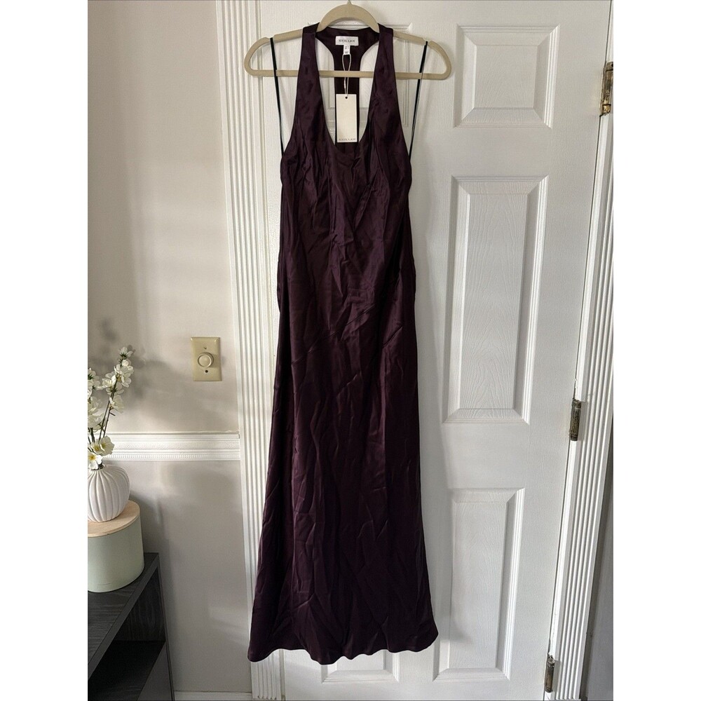 Shona Joy Savanna Racer Back Maxi Dress - Plum US4